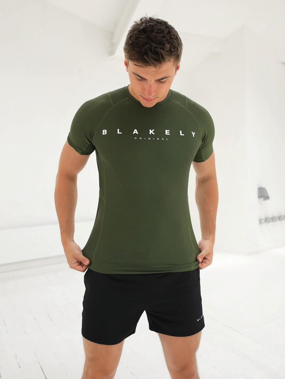 Dark Green Blakely Apex Active T-Shirt | SZY409683