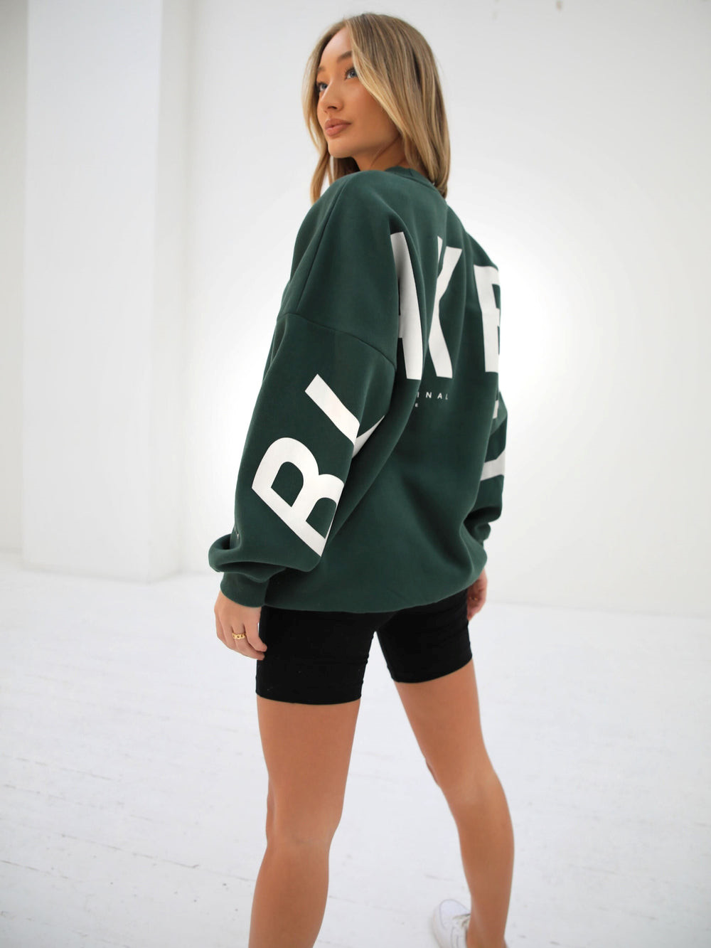 Dark Green Blakely Isabel Oversized Jumper | YEN247105