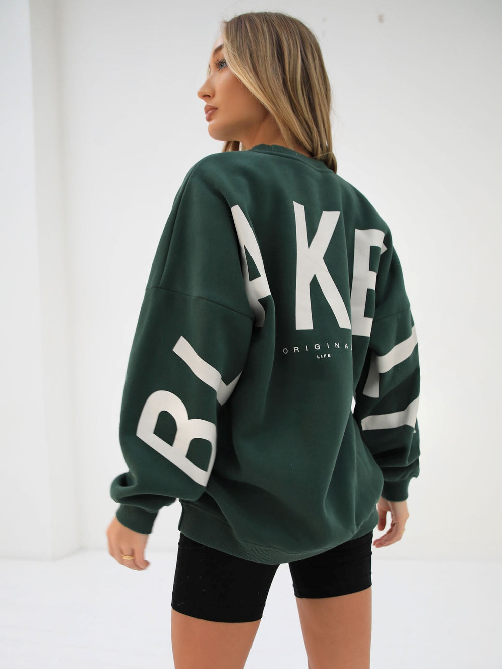 Dark Green Blakely Isabel Oversized Jumper | YEN247105