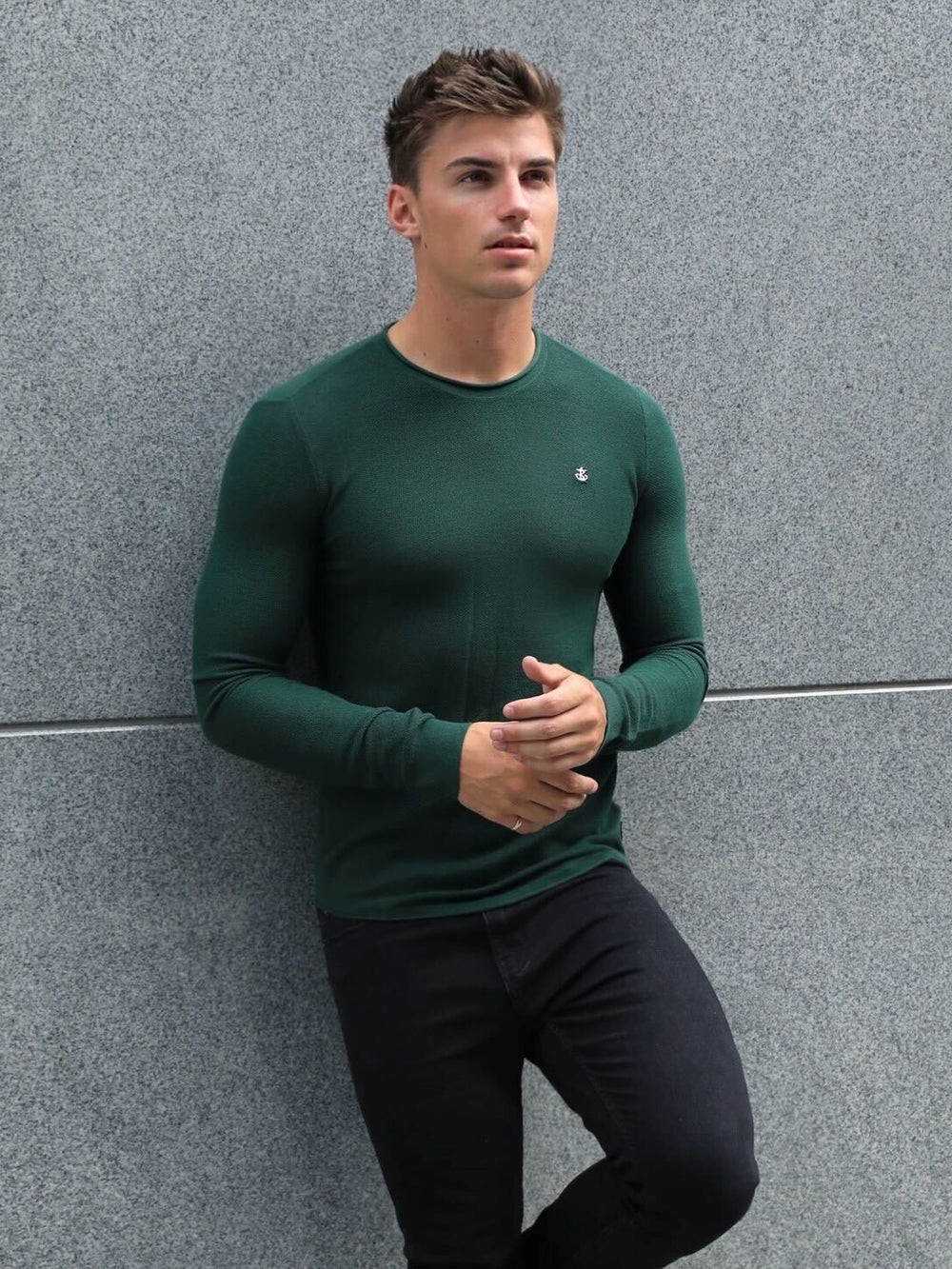 Dark Green Blakely Mason Knit Jumper | SRW709412