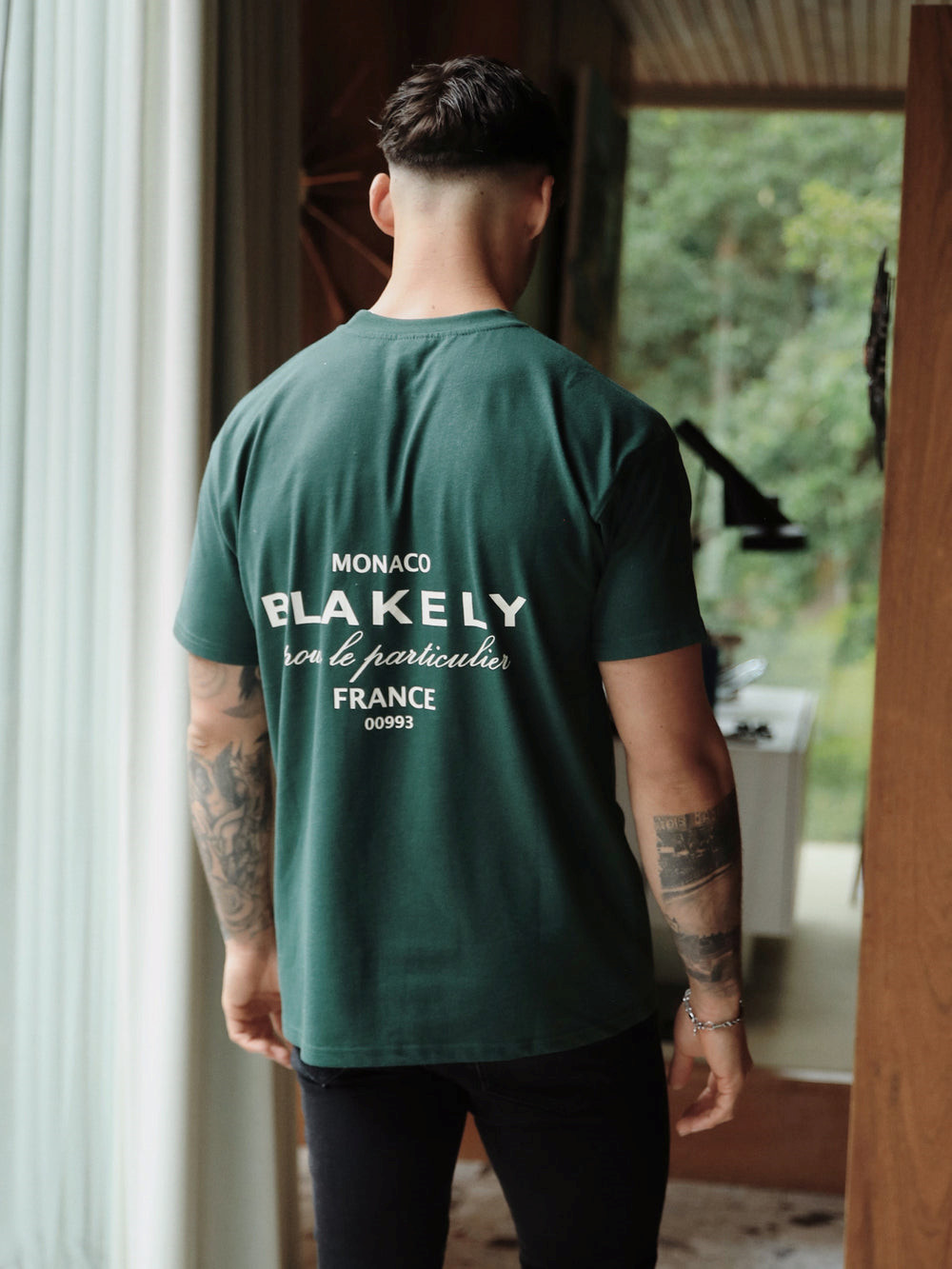 Dark Green Blakely Monaco Relaxed T-Shirt | OIS571248