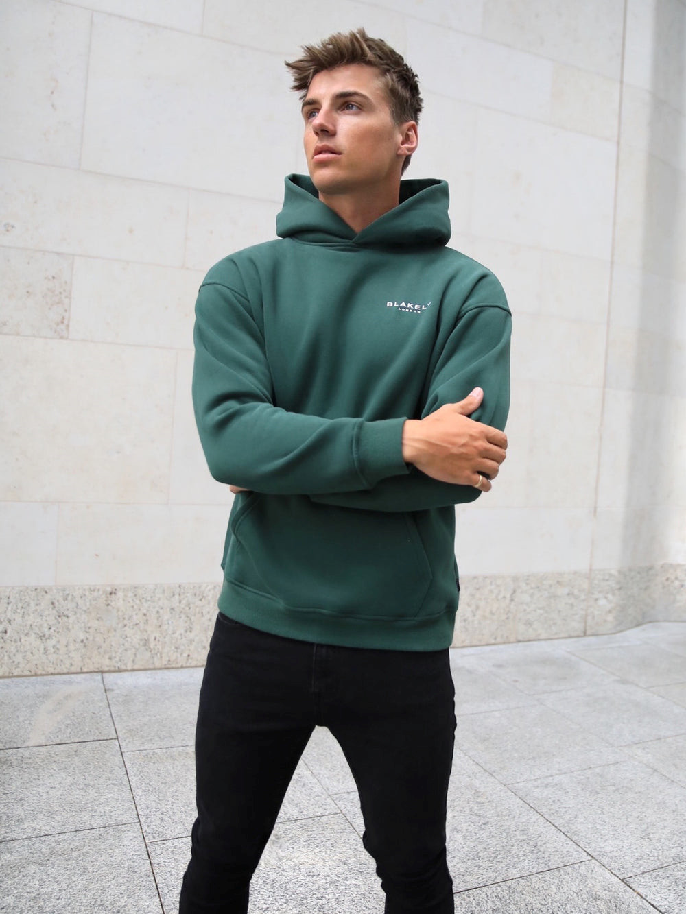 Dark Green Blakely Universal Relaxed Hoodie | EHX716402