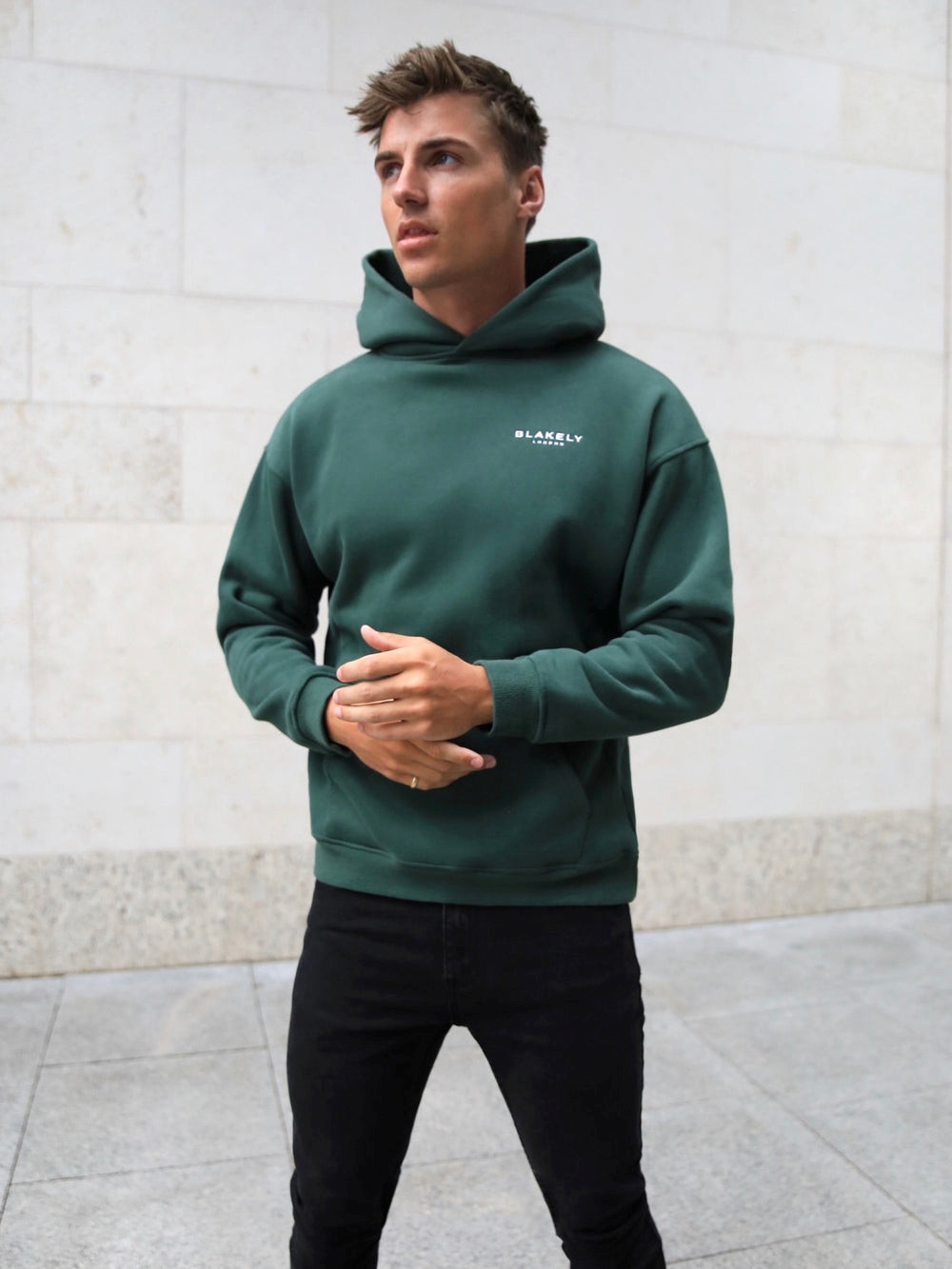 Dark Green Blakely Universal Relaxed Hoodie | EHX716402