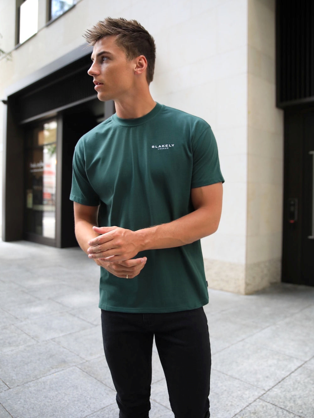 Dark Green Blakely Universal Relaxed T-Shirt | AQW265781