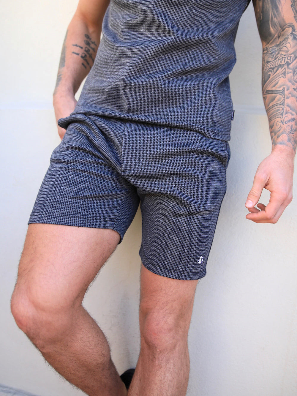 Dark Grey Blakely Midar Check Shorts | WAD169023