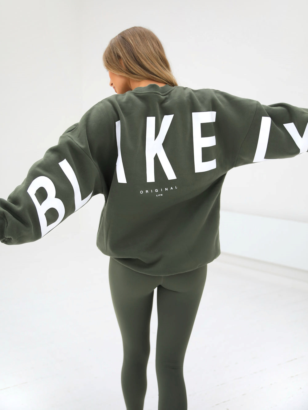 Dark Khaki Green Blakely Isabel Oversized Jumper | DIQ027845