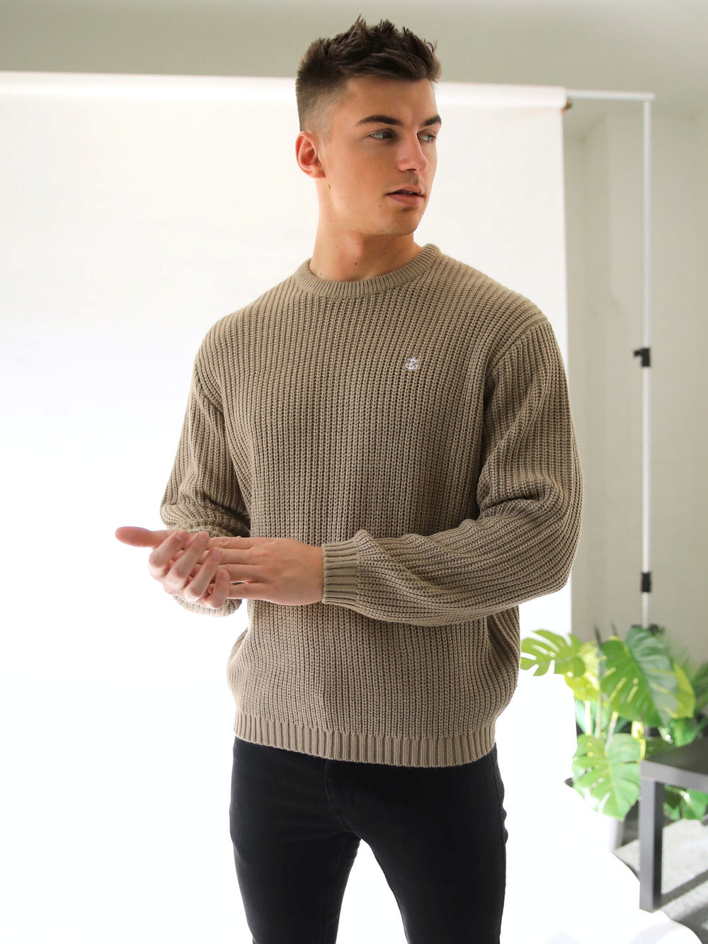 Dark Oat Blakely Stanton Knit Jumper | WMC471028