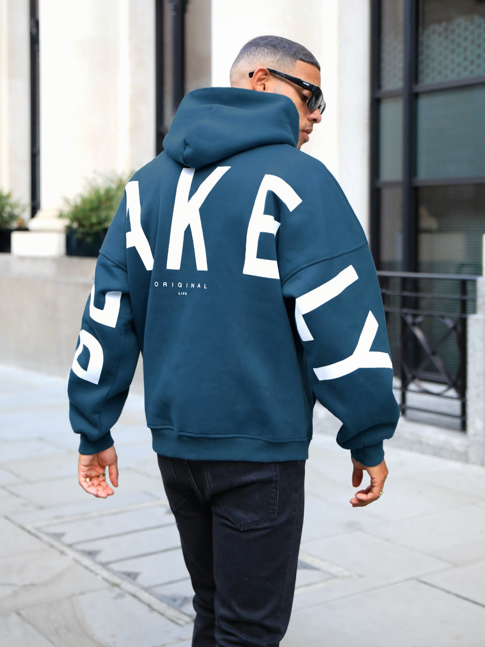 Dark Teal Blakely Idris Oversized Hoodie | AJC140958