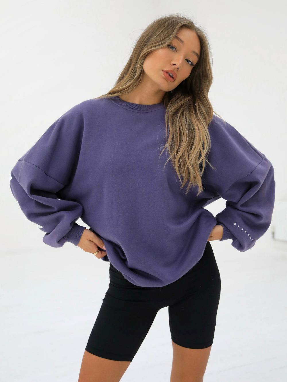 Dusky Purple Blakely Isabel Oversized Jumper | QIE840621