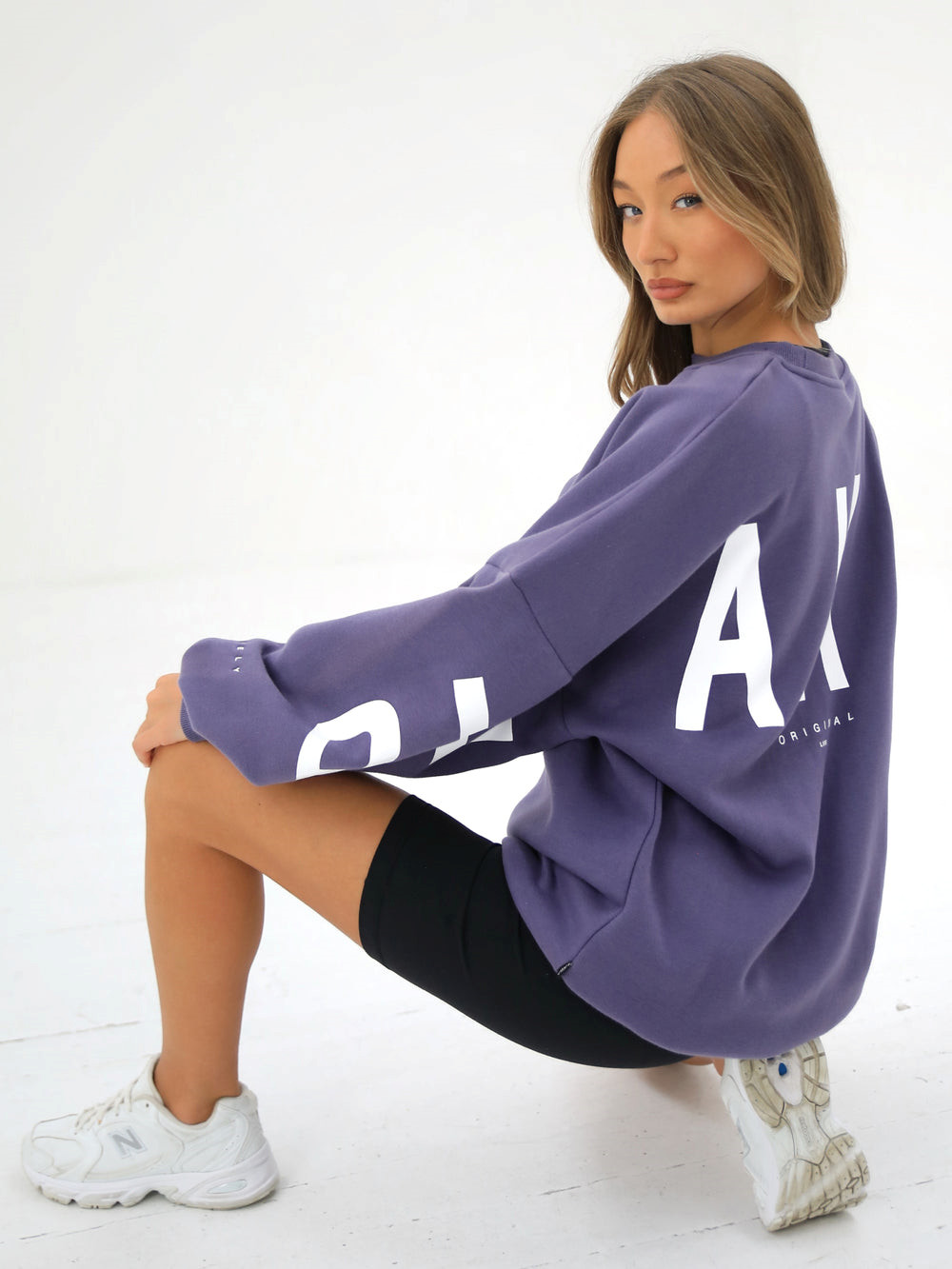 Dusky Purple Blakely Isabel Oversized Jumper | QIE840621