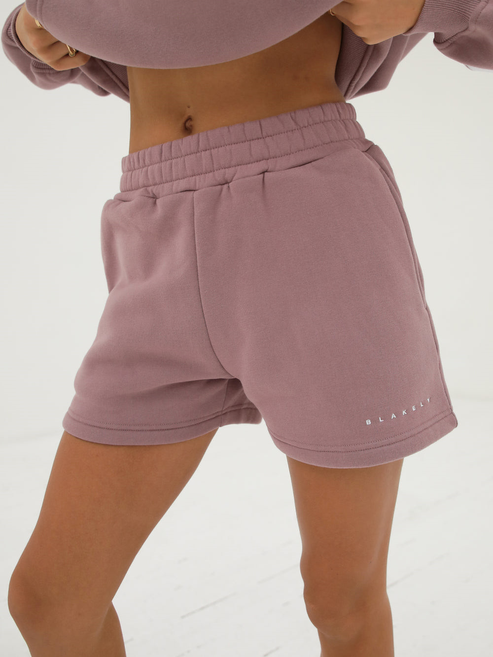 Dusty Pink Blakely Isabel Jogger Shorts | COD526984