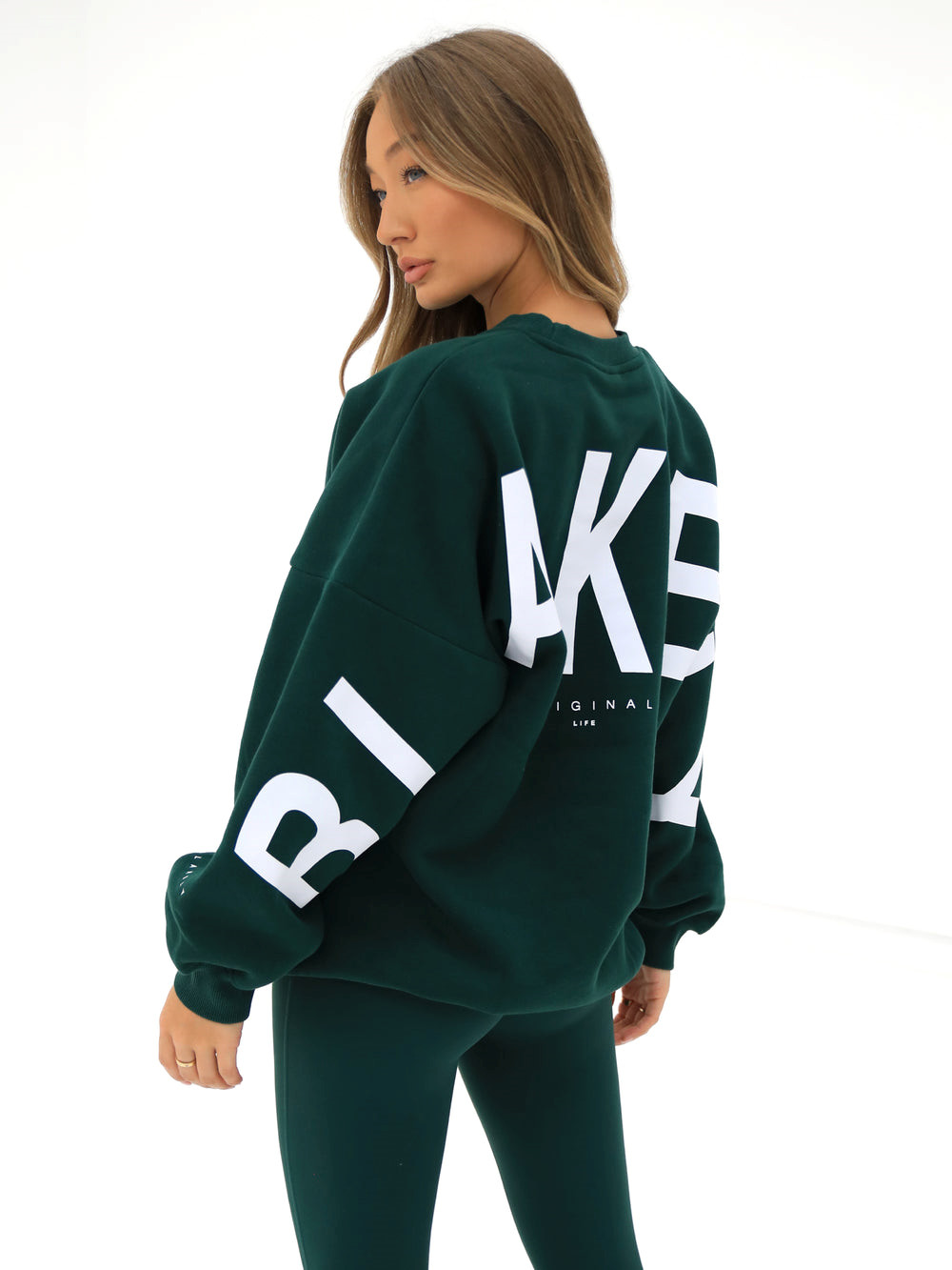 Forest Green Blakely Isabel Oversized Jumper | YTK452017