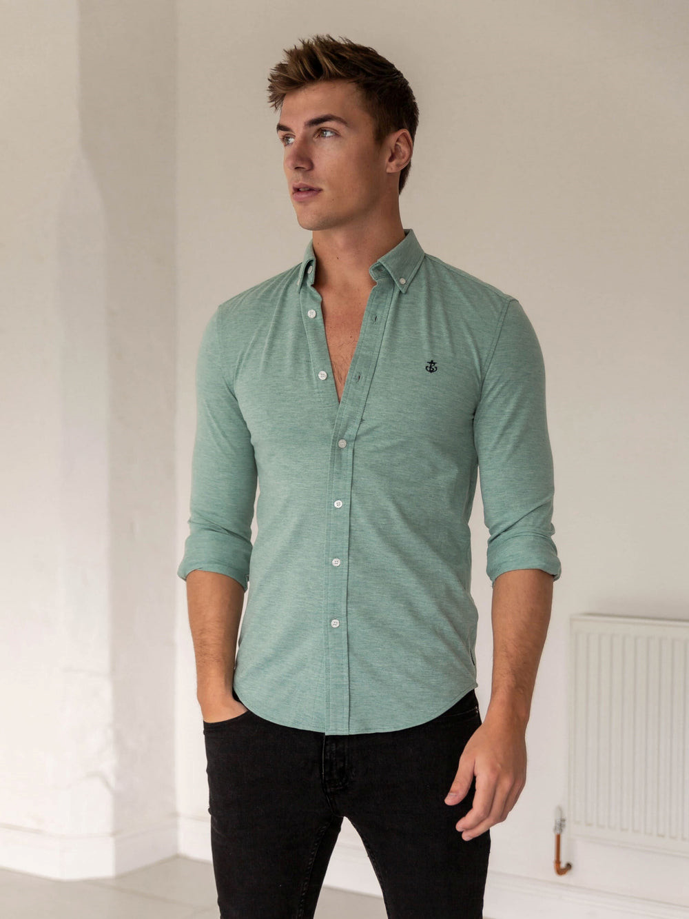 Green Blakely Arlo Soft Stretch Shirt | RBY954671