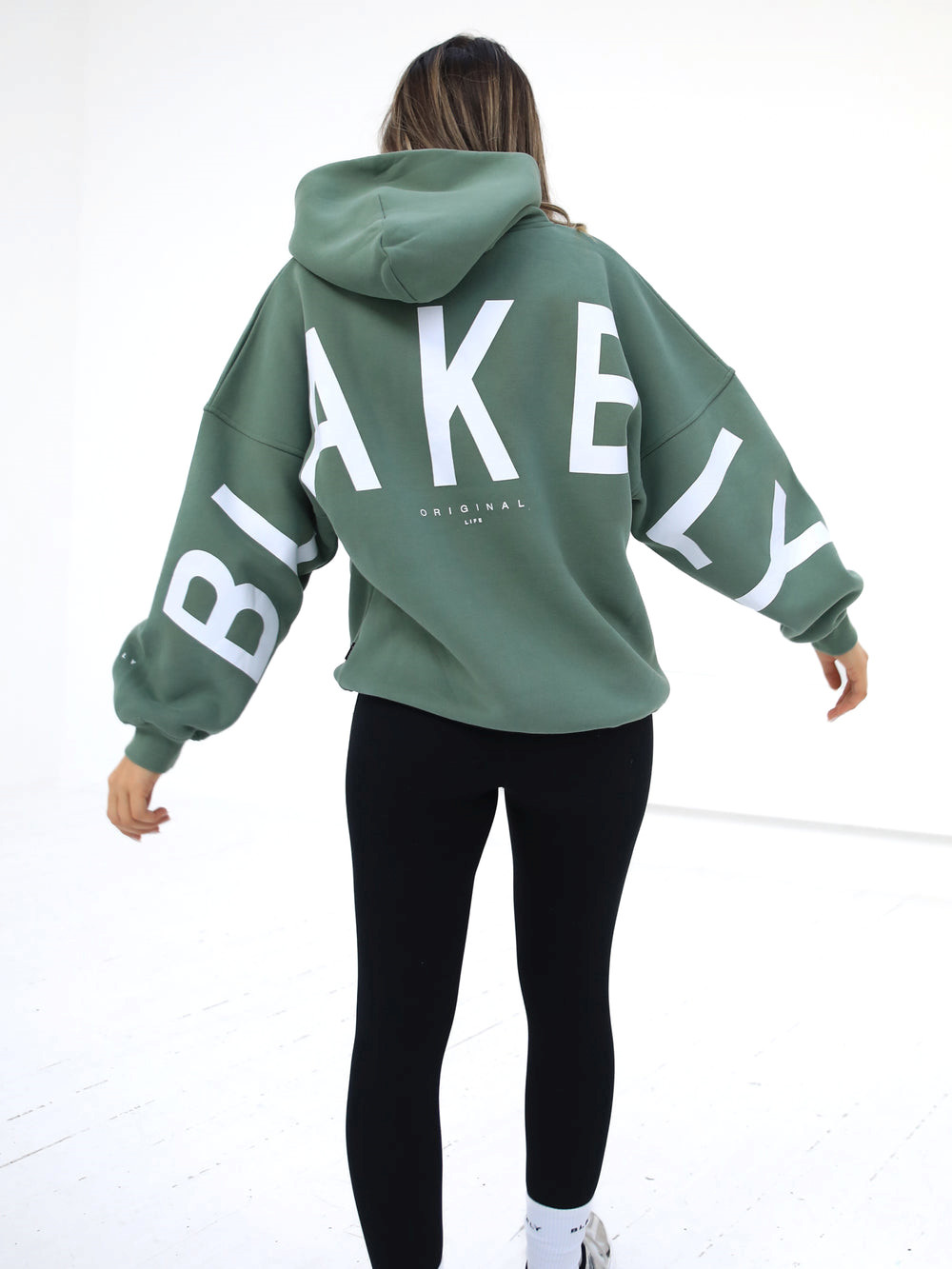 Green Blakely Isabel Oversized Hoodie | BRC724961