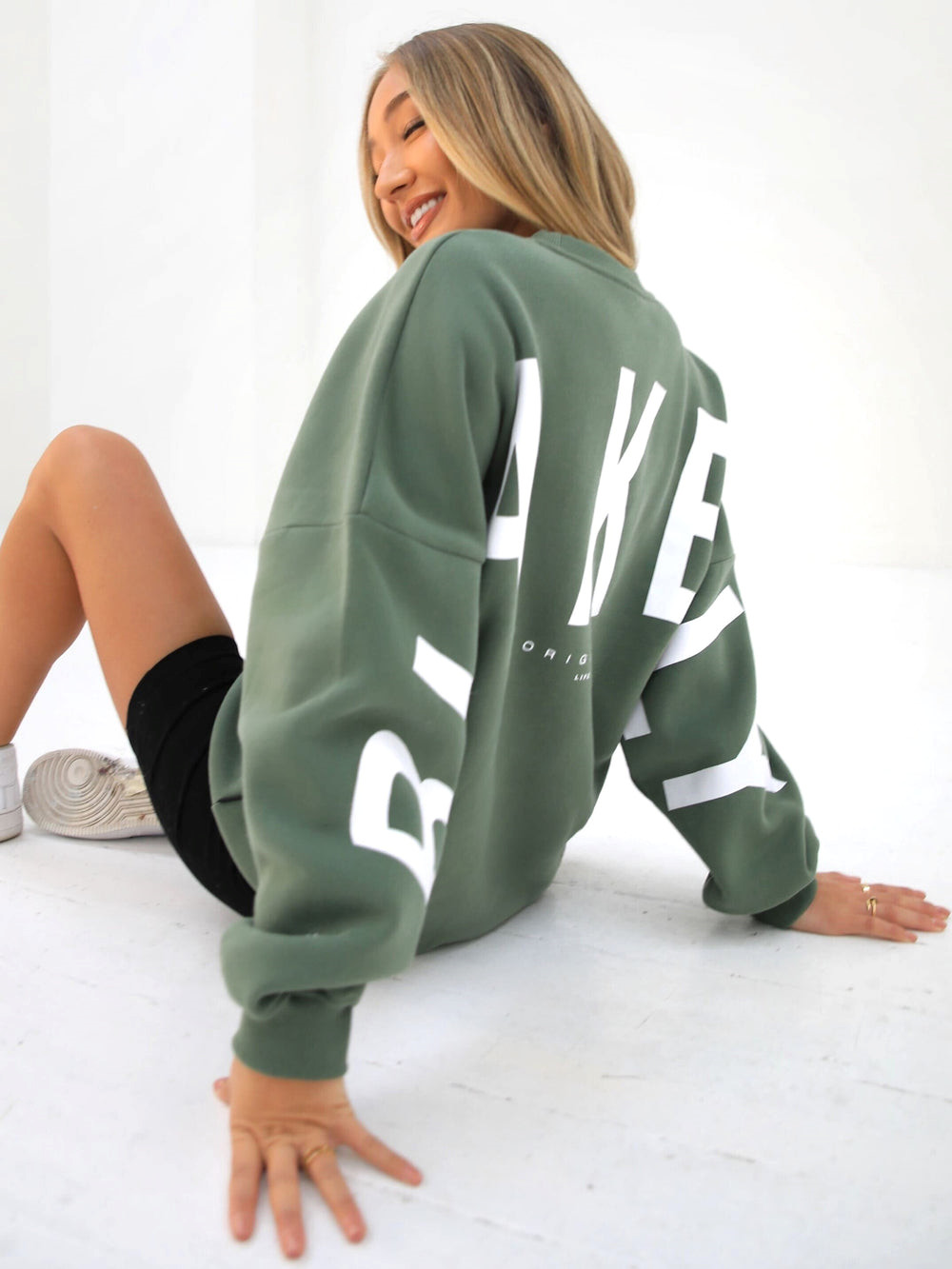 Green Blakely Isabel Oversized Jumper | PRQ843567