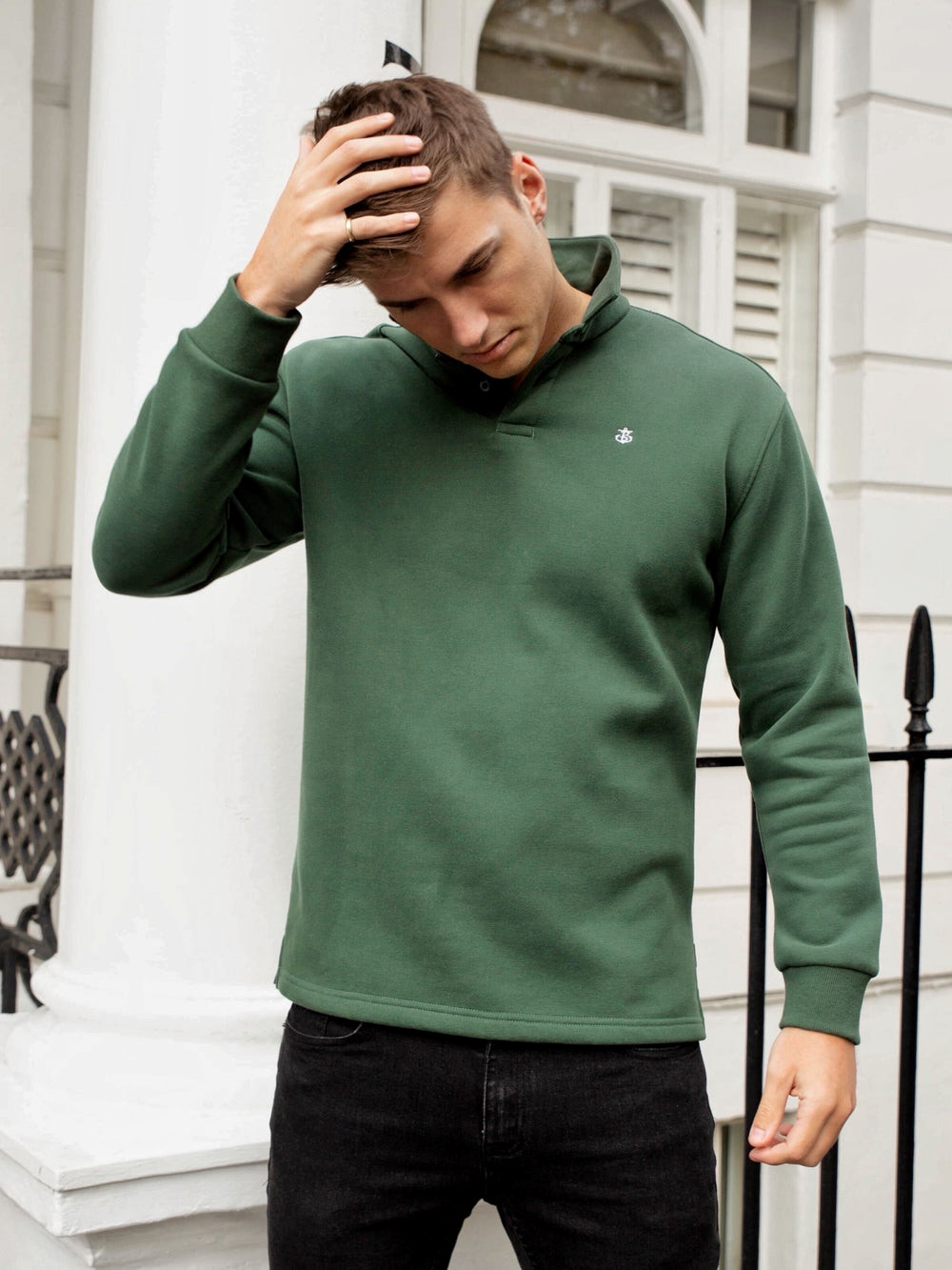 Green Blakely Otley Collared Jumper | SVC829540