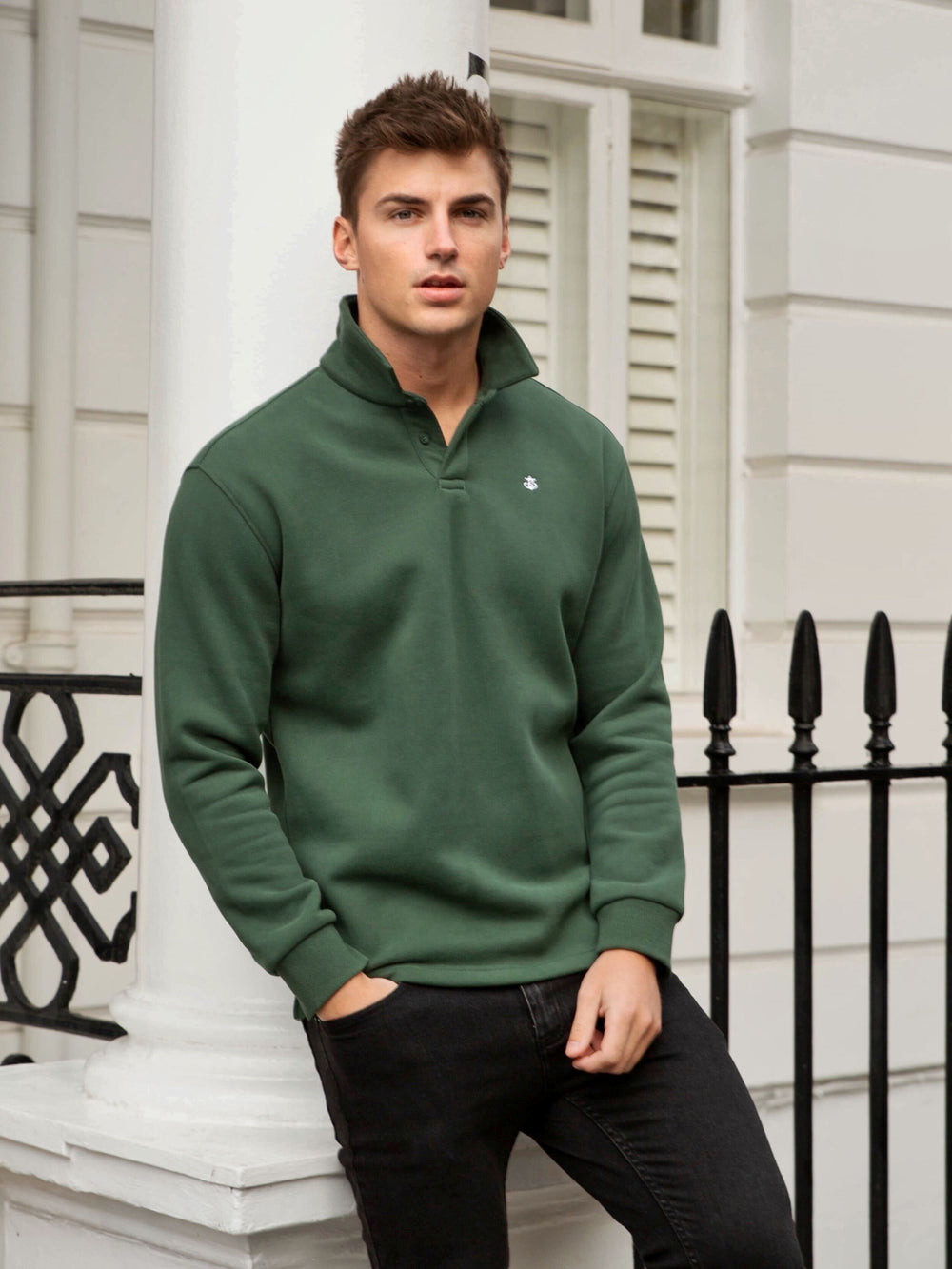 Green Blakely Otley Collared Jumper | SVC829540