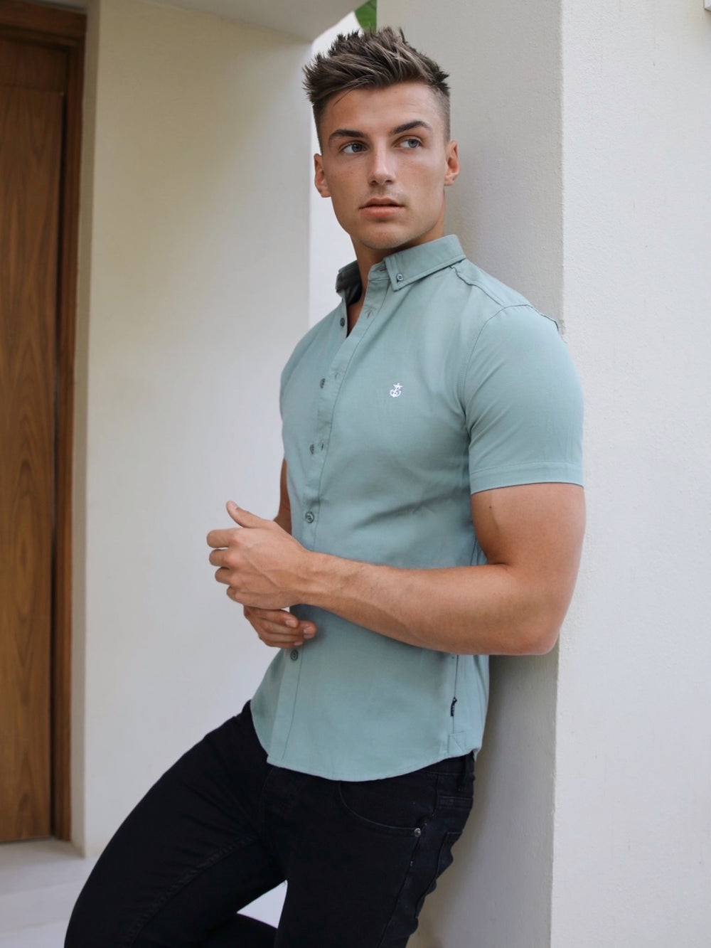 Green Blakely Pretoria Short Sleeve Shirt | VKT602841