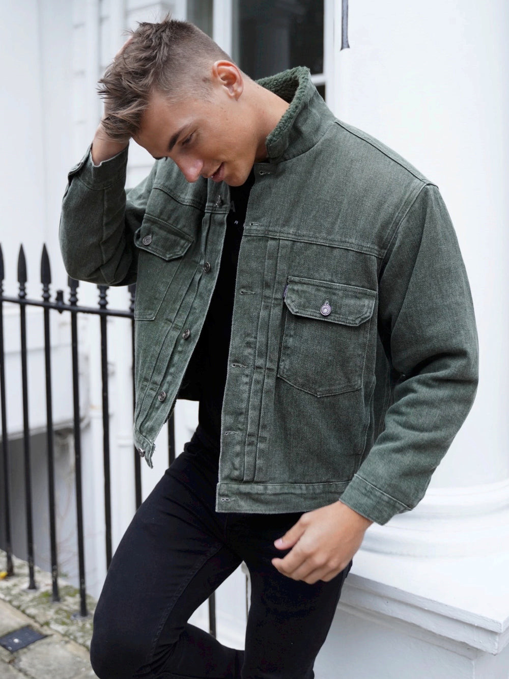 Green Blakely Rapha Denim Jacket | ZAE547019