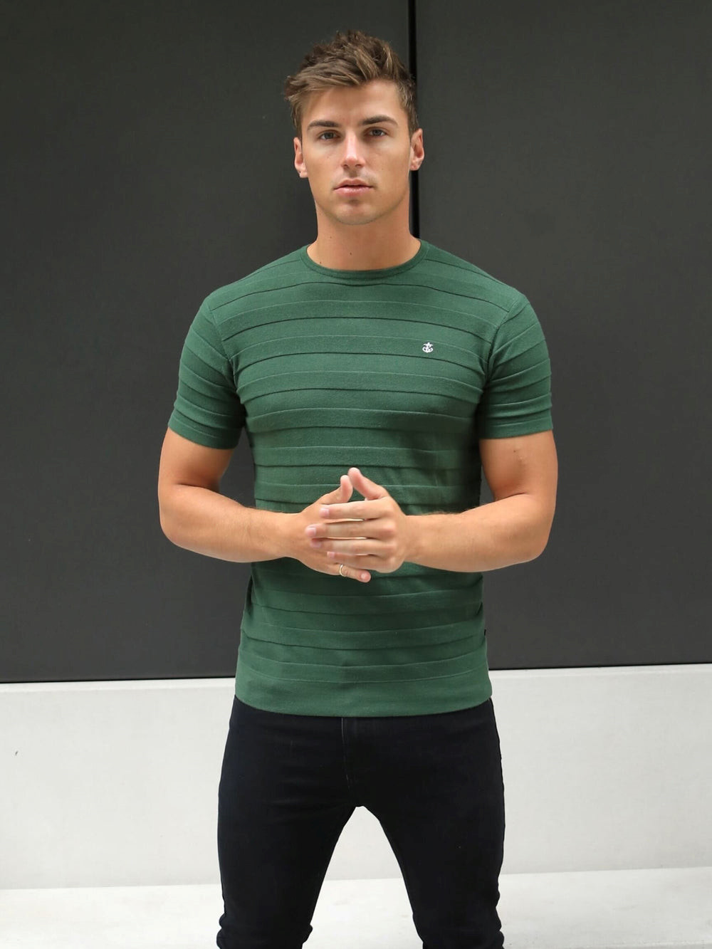 Green Blakely Raphello Stripe T-Shirt | VSF701539