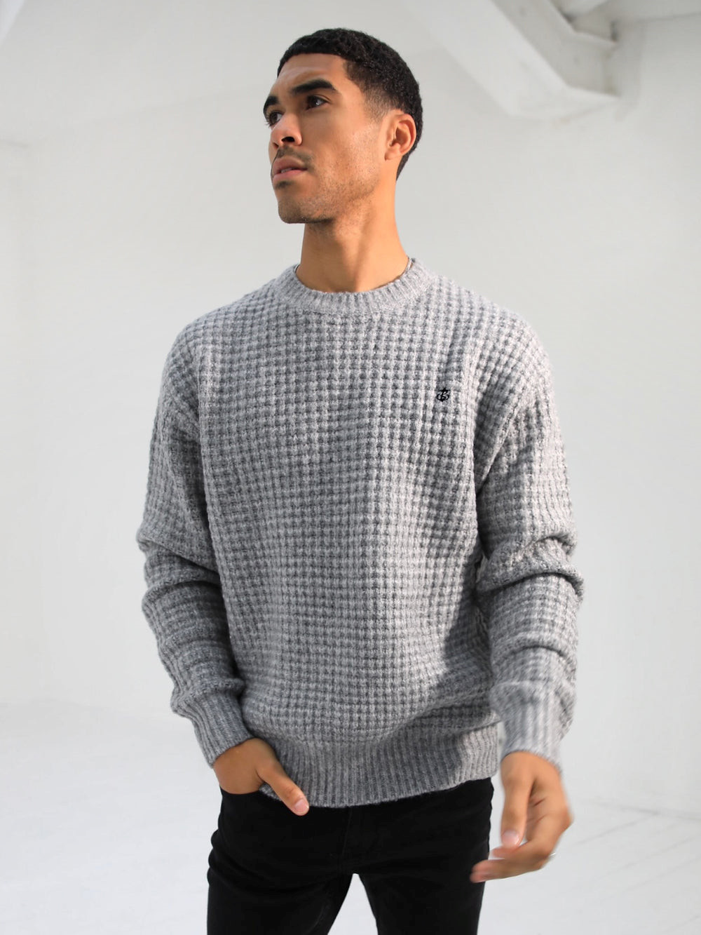 Grey Blakely Burford Knit Jumper | HYD408321