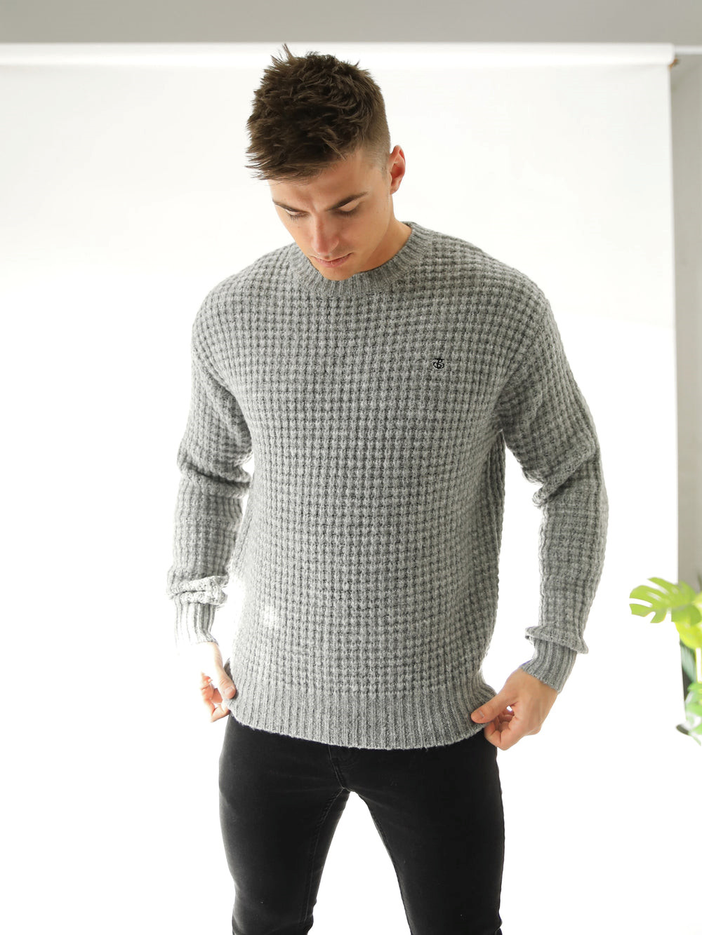 Grey Blakely Burford Knit Jumper | HYD408321