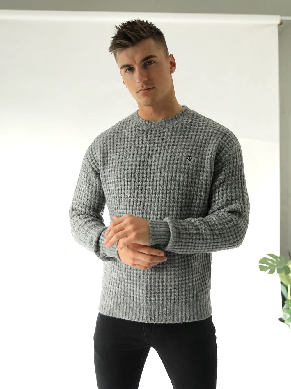 Grey Blakely Burford Knit Jumper | HYD408321