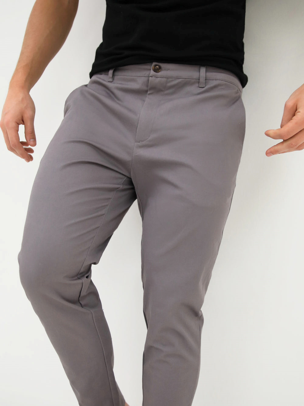 Grey Blakely Cavill Slim Fit Tailored Chinos | XMJ168593