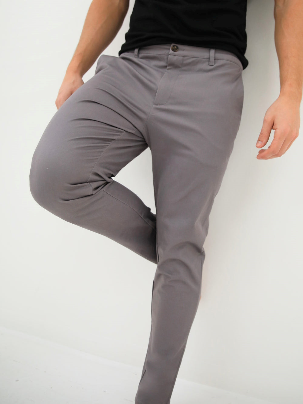 Grey Blakely Cavill Slim Fit Tailored Chinos | XMJ168593