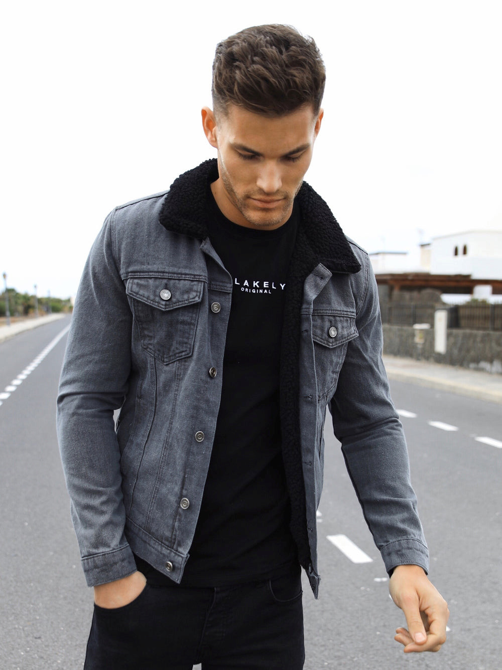 Grey Blakely Daytona Denim Jacket | QIZ517064