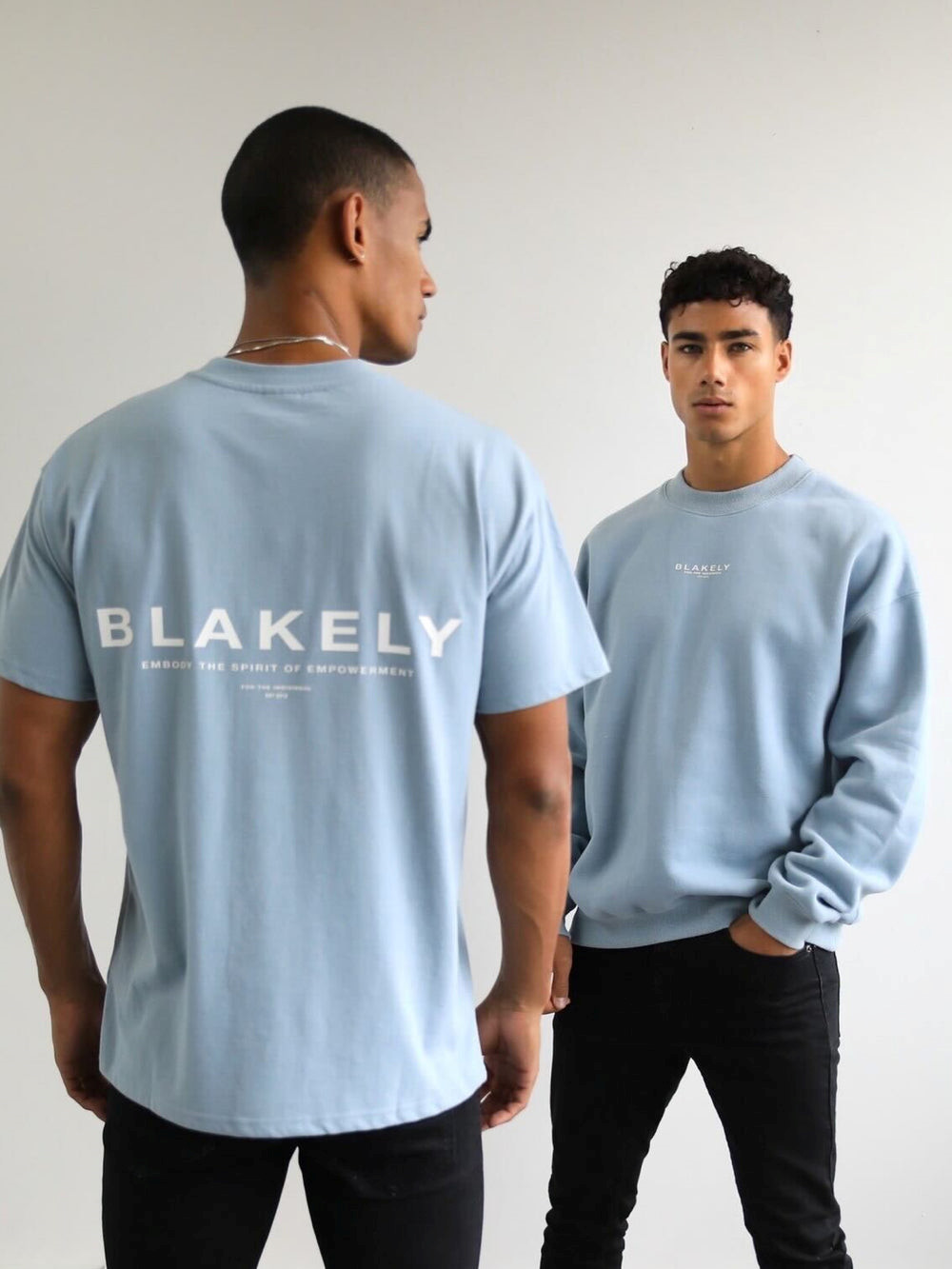 Ice Blue Blakely Statement Relaxed T-Shirt | TNY018324