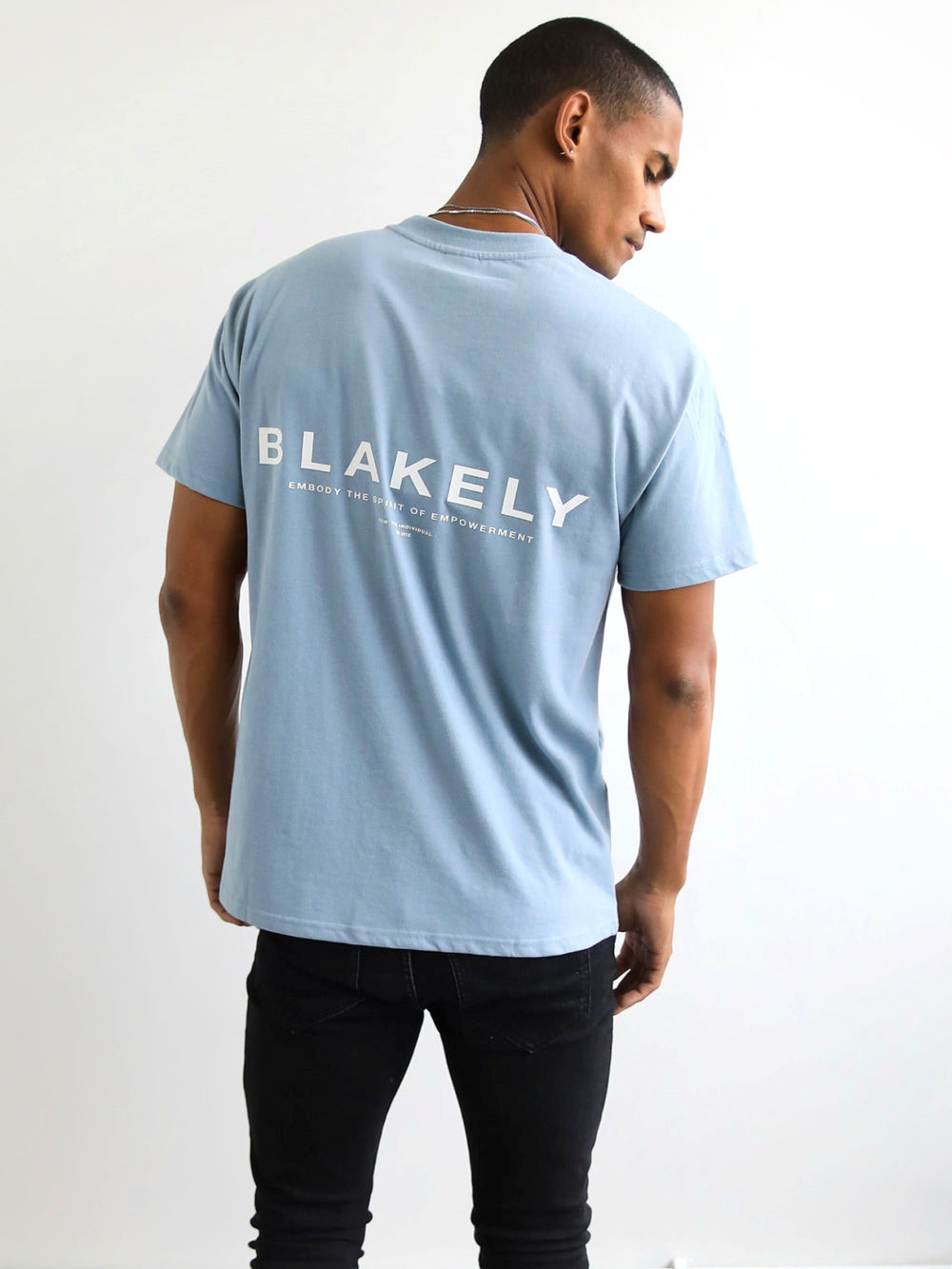 Ice Blue Blakely Statement Relaxed T-Shirt | TNY018324