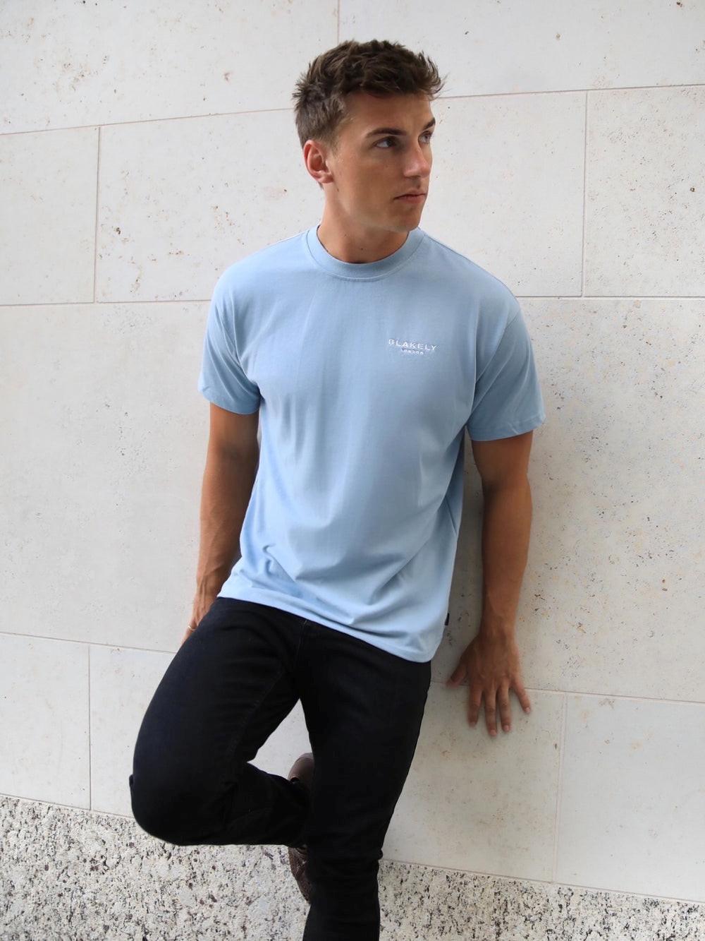 Ice Blue Blakely Universal Relaxed T-Shirt | ZDF021478