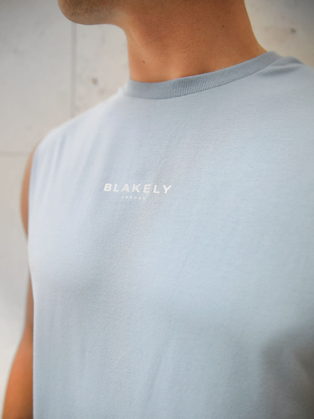 Ice Blue Blakely Universal Sleeveless Tee | NMS265019