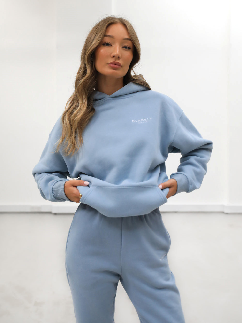 Ice Blue Blakely Universal Women's Relaxed Hoodie | YEX547180