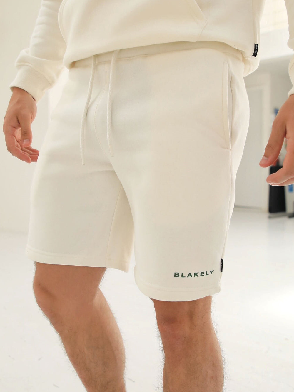 Ivory Blakely Riviera Initial Jogger Shorts | JLQ407896