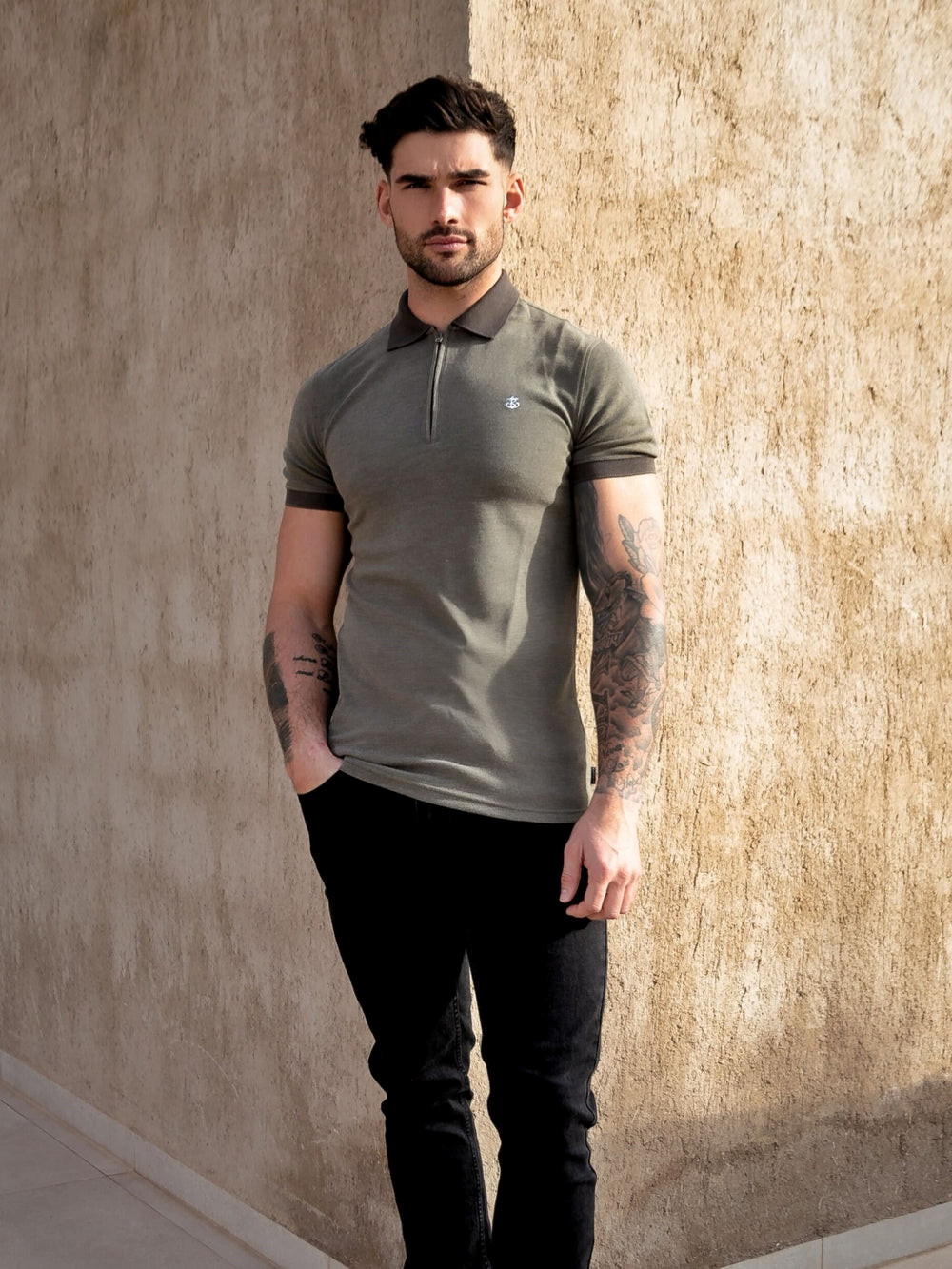 Khaki Green Blakely Aspen Polo | XYT561023