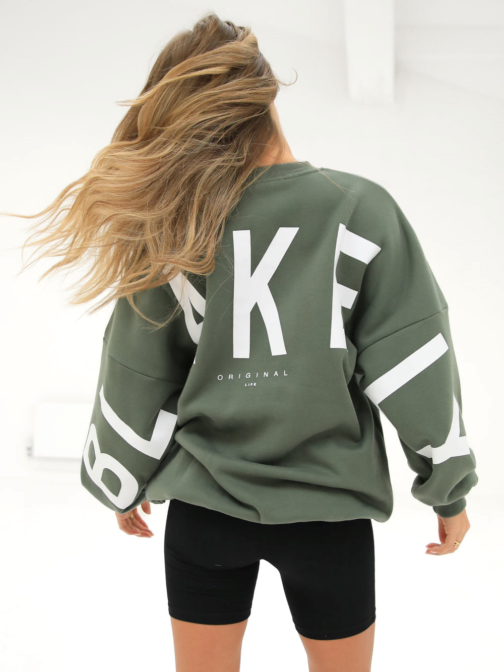 Khaki Green Blakely Isabel Oversized Jumper | QUN260718