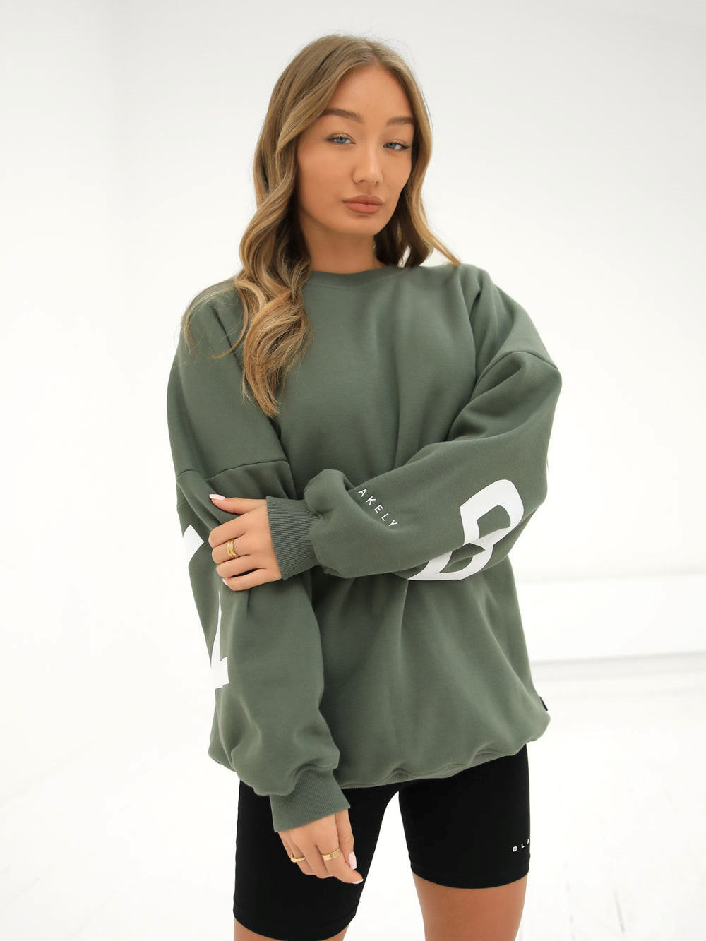 Khaki Green Blakely Isabel Oversized Jumper | QUN260718