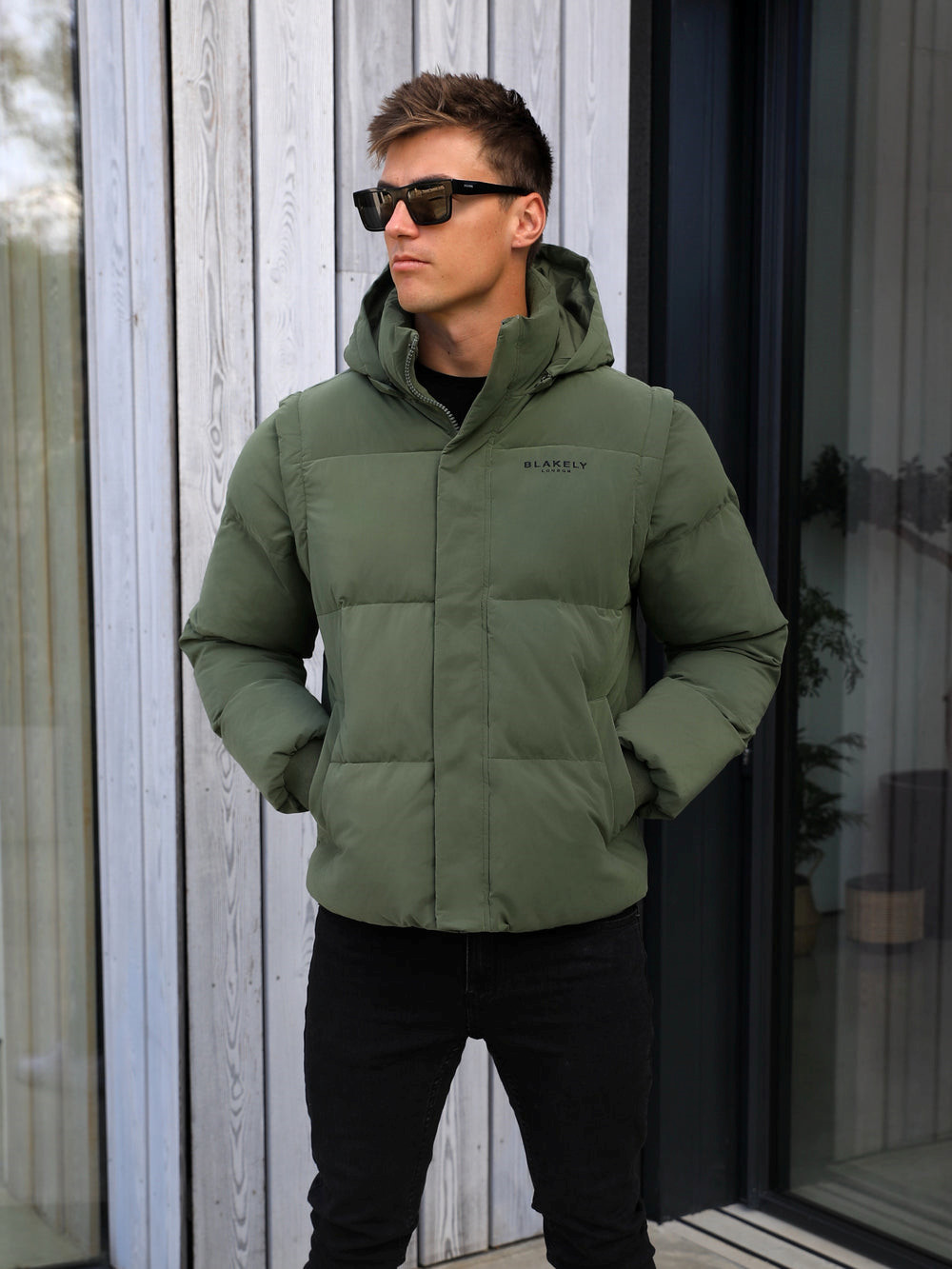 Khaki Green Blakely Ultimate Multiway Puffer Coat | OEC574280