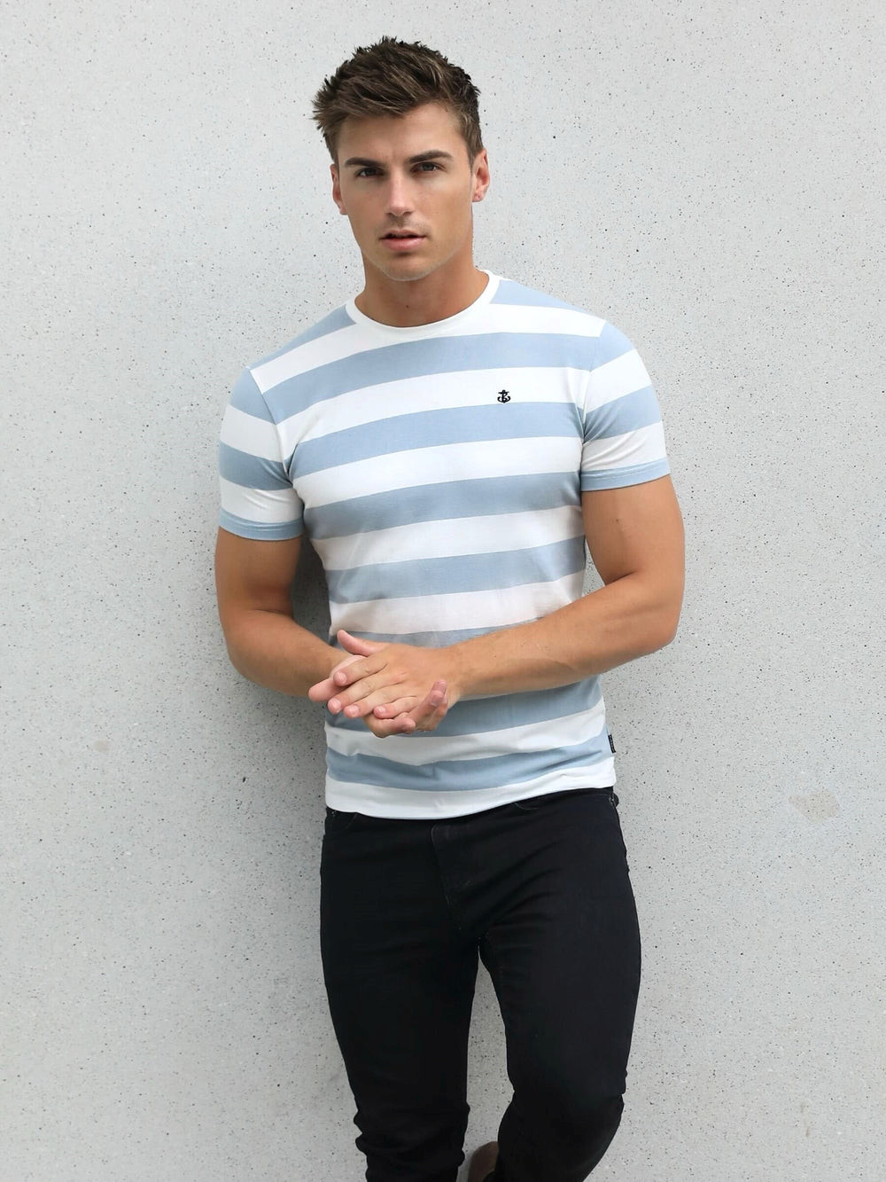 Light Blue Blakely Loano Stripe T-Shirt | DIV547890