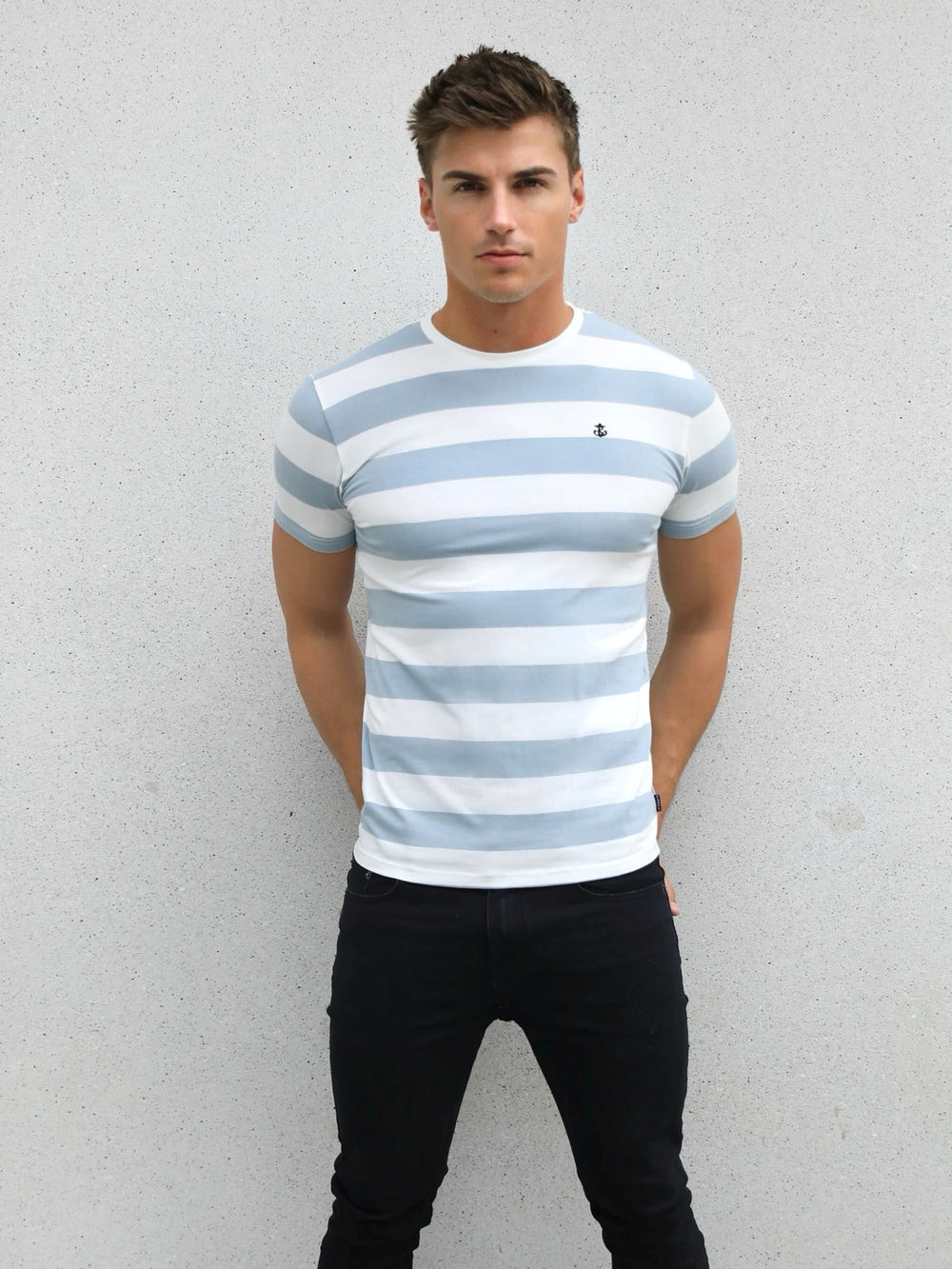 Light Blue Blakely Loano Stripe T-Shirt | DIV547890