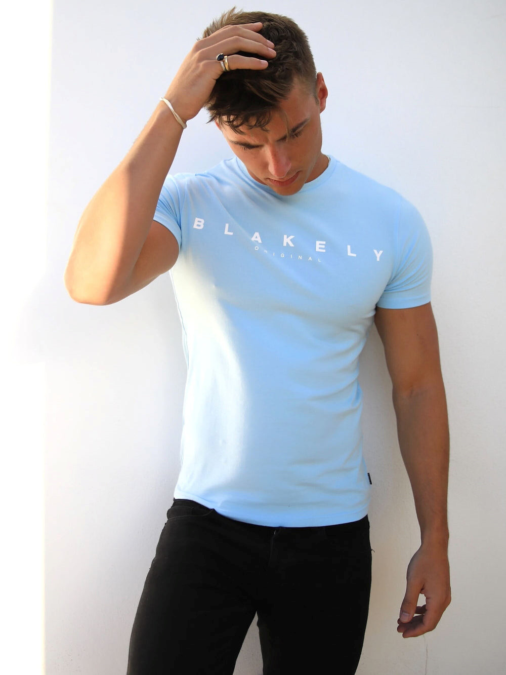 Light Blue Blakely Ocean T-Shirt | HIY783625