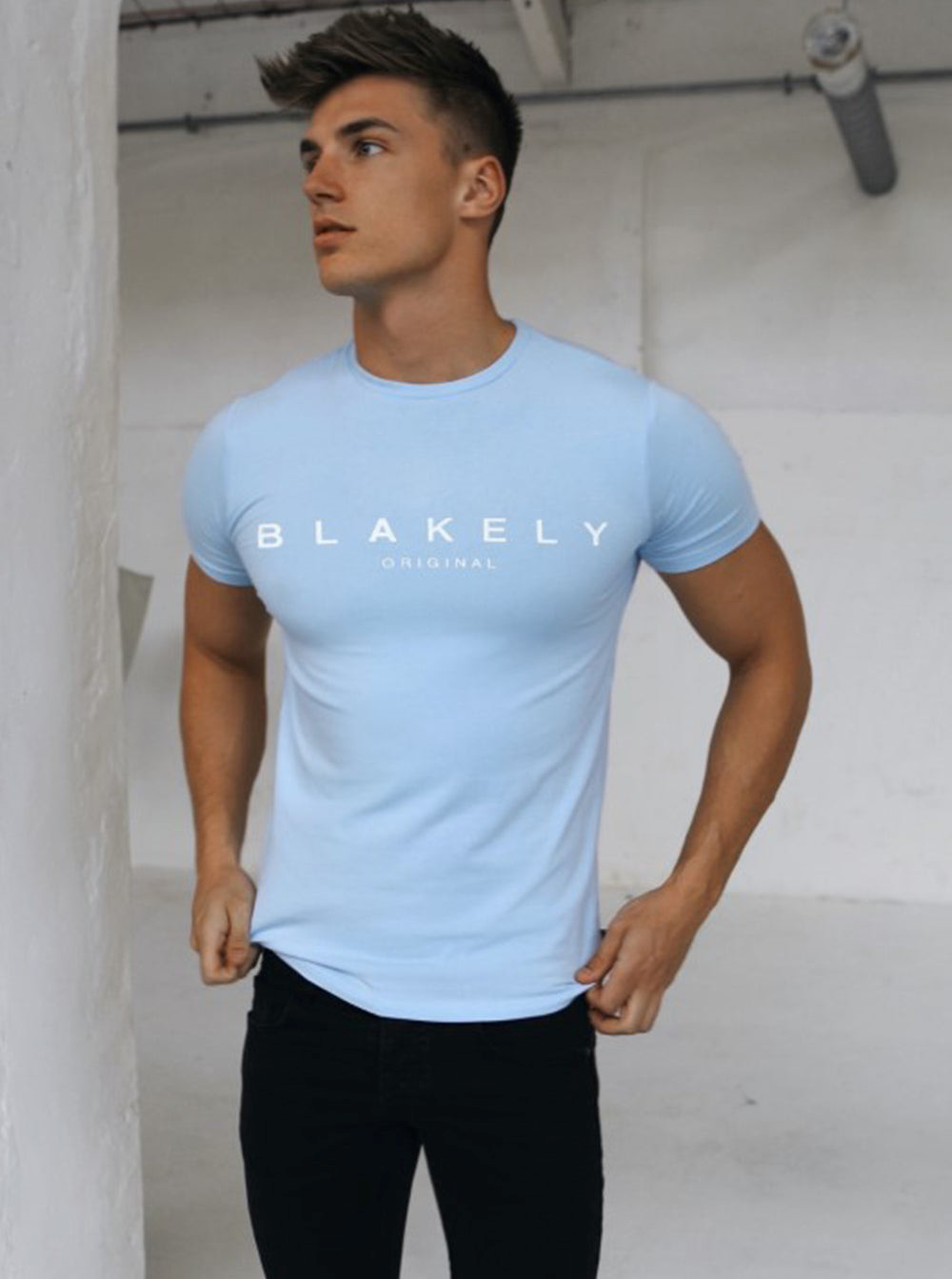 Light Blue Blakely Ocean T-Shirt | HIY783625