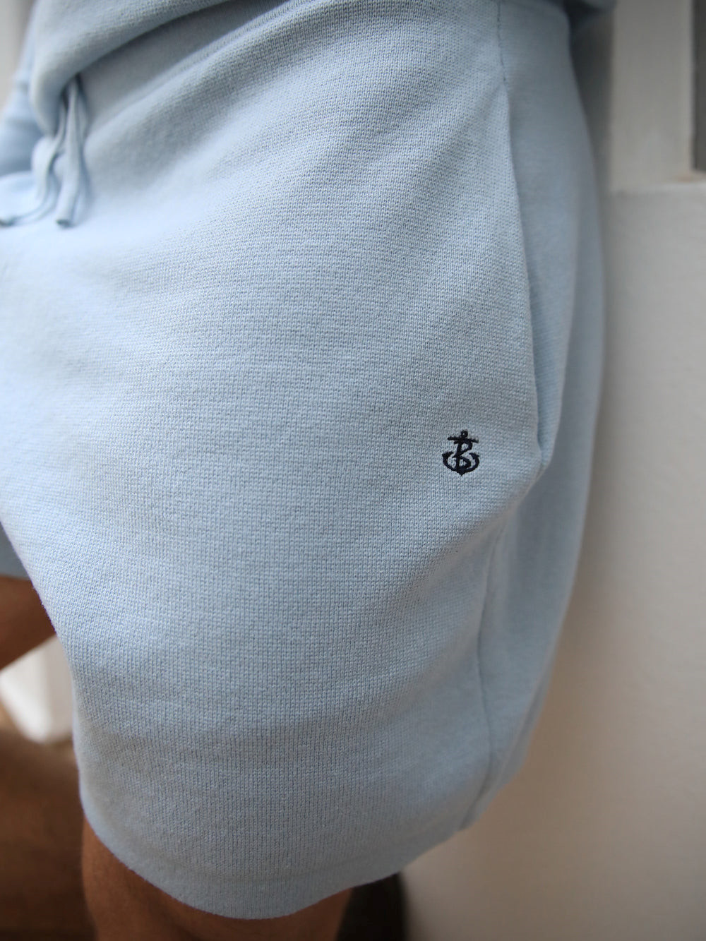 Light Blue Blakely Riad Knitted Shorts | OTF217430