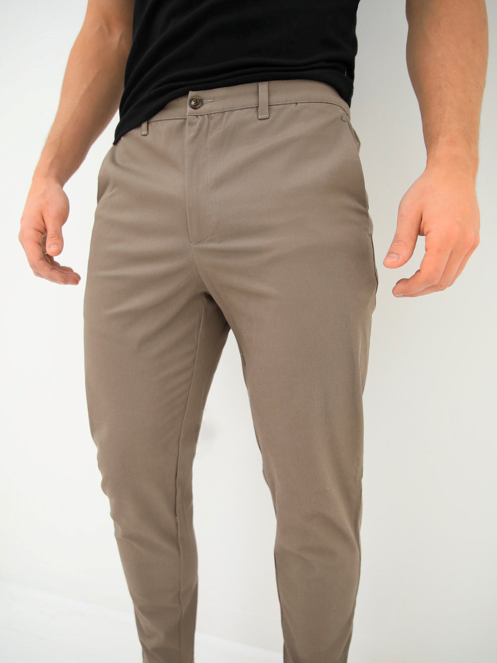 Light Brown Blakely Sloane Stretch Fit Chinos | AIF413985