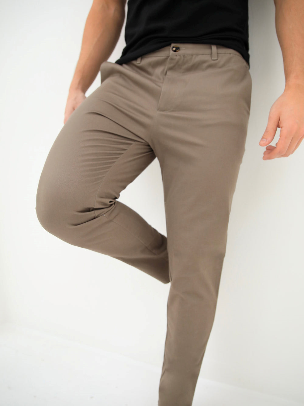 Light Brown Blakely Sloane Stretch Fit Chinos | AIF413985