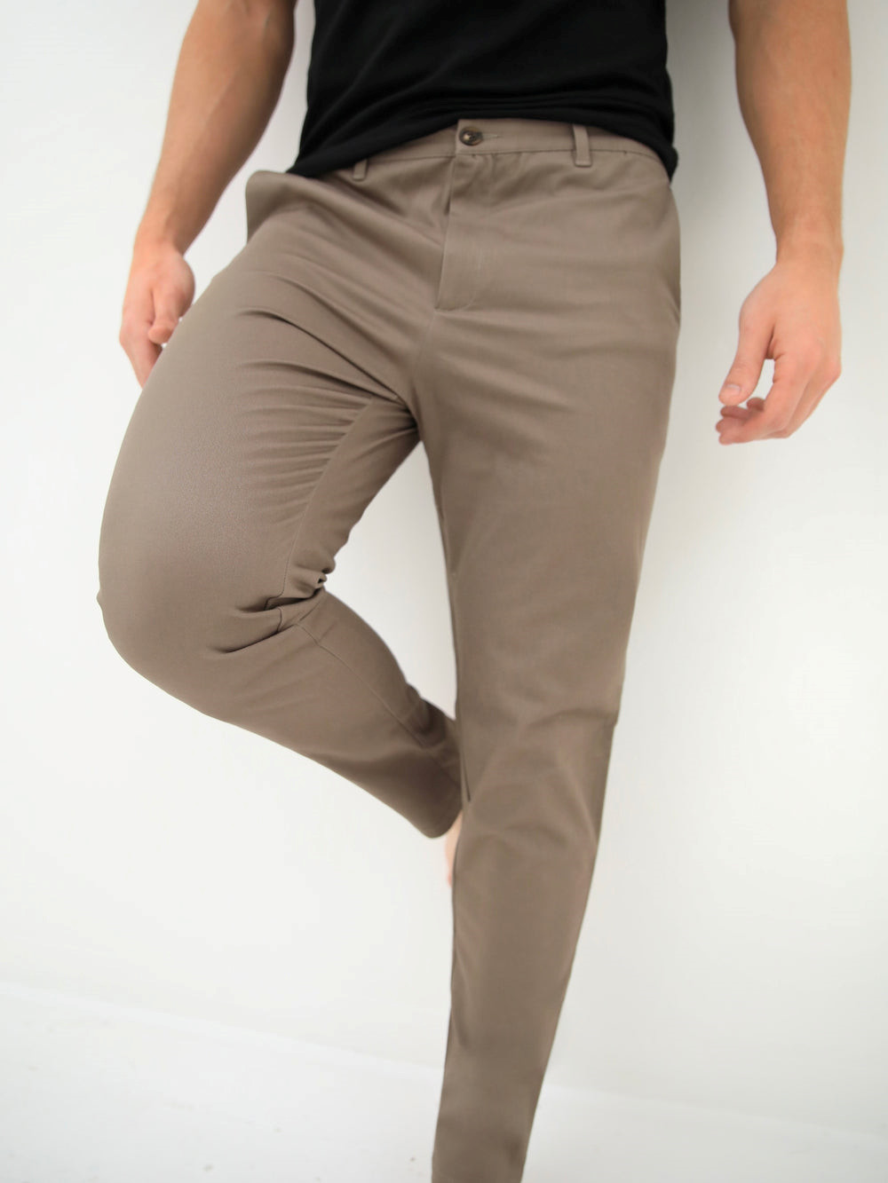 Light Brown Blakely Sloane Stretch Fit Chinos | AIF413985