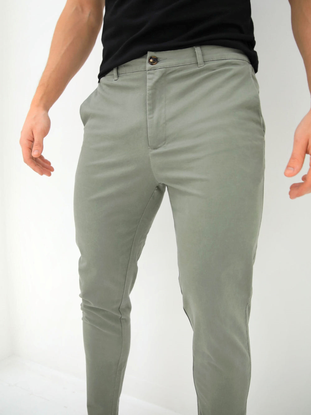 Light Green Blakely Sloane Stretch Fit Chinos | MBH028953