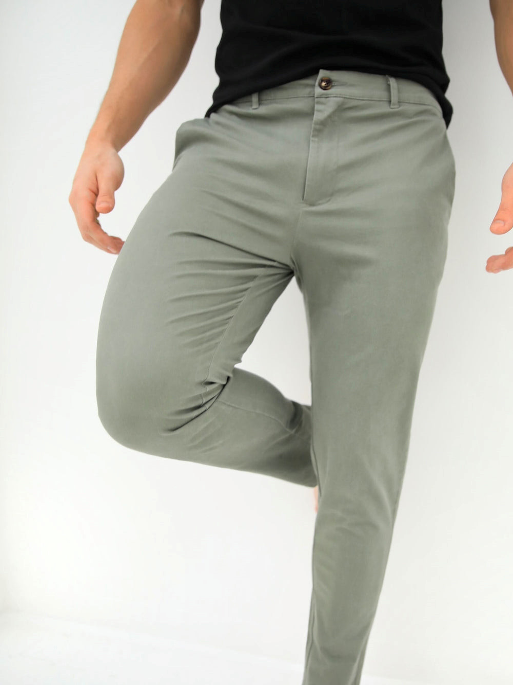 Light Green Blakely Sloane Stretch Fit Chinos | MBH028953